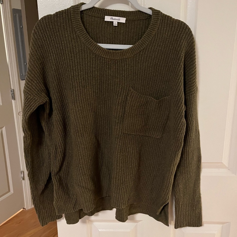 Madewell Olive Green Sweater, Small